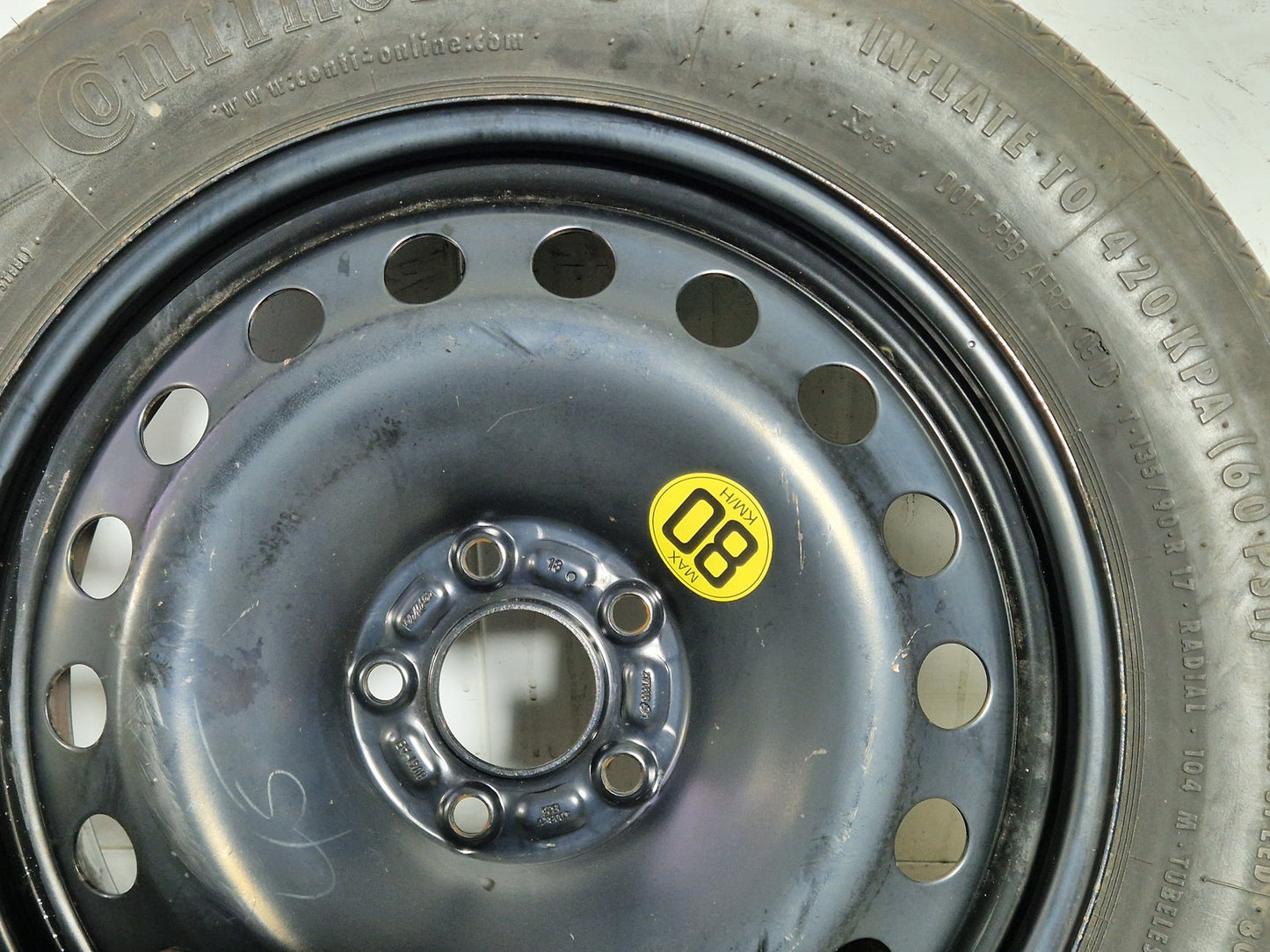 Volvo 17" Space Saver Wheel Continental 135/90/17