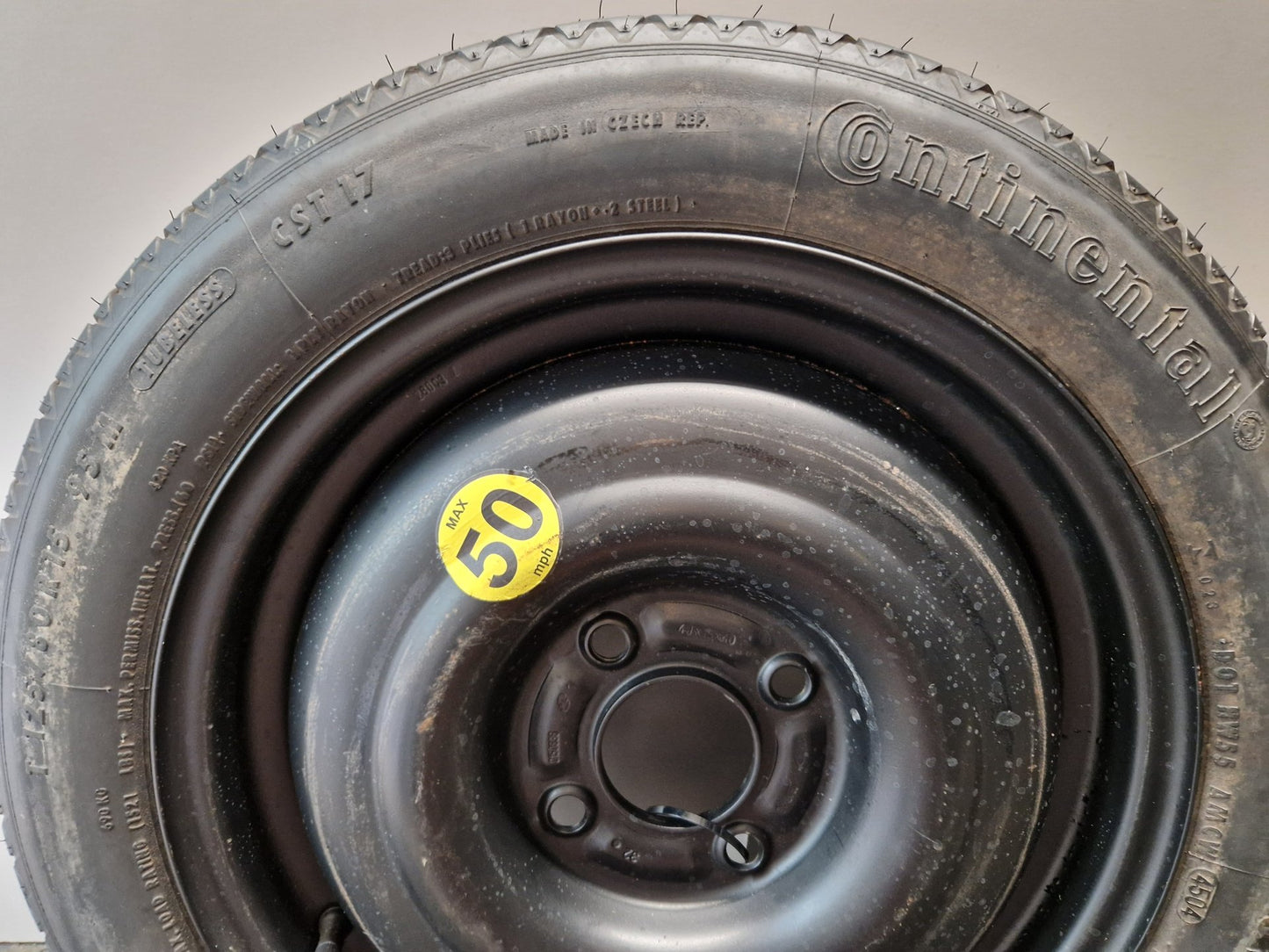Ford Fiesta MK7 Hatchback 15" Spare Wheel with Tyre 125/80/15 ~4mm