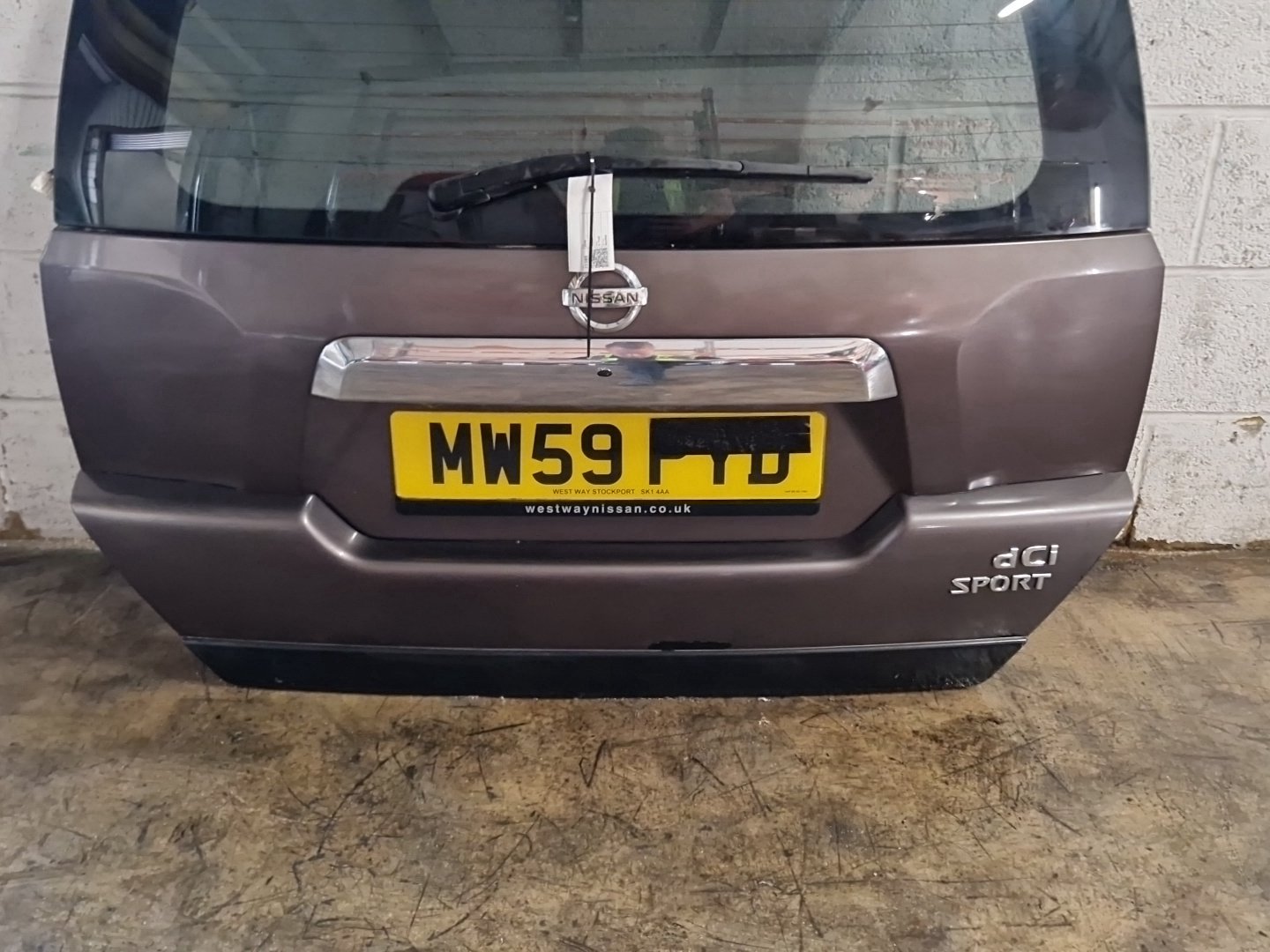Nissan X-Trail MK2 (T31) SUV Genuine Bootlid Trunk Tailgate Panel in Grey K55