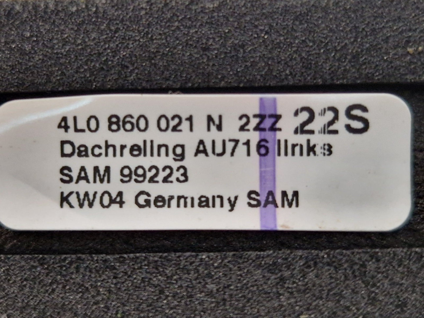 10-15 AUDI Q7 4L GENUINE N/S CHROME LEFT SIDE ROOF RAIL BAR 4L0860021N
