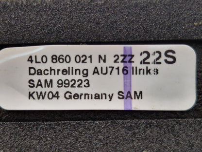 10-15 AUDI Q7 4L GENUINE N/S CHROME LEFT SIDE ROOF RAIL BAR 4L0860021N
