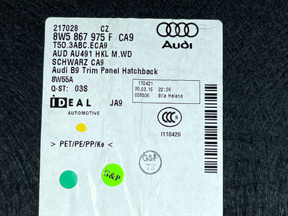 16-19 AUDI A4 B9 SALOON GENUINE BOOTLID TAILGATE TRIM PANEL 8W5867975