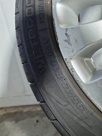 2009 Ford Fiesta MK7 Alloy Wheel with Tyre 195/45/16 ~6mm 8V21-1007-HA