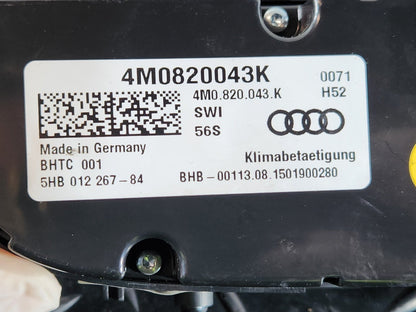 Audi Q7 4M Genuine A/C Climate Control Switch Panel Display 4M0820043K