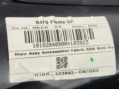 Ford Fiesta MK8 B479 Hatchback Left Passenger Side Front Door Card H1BBA23943