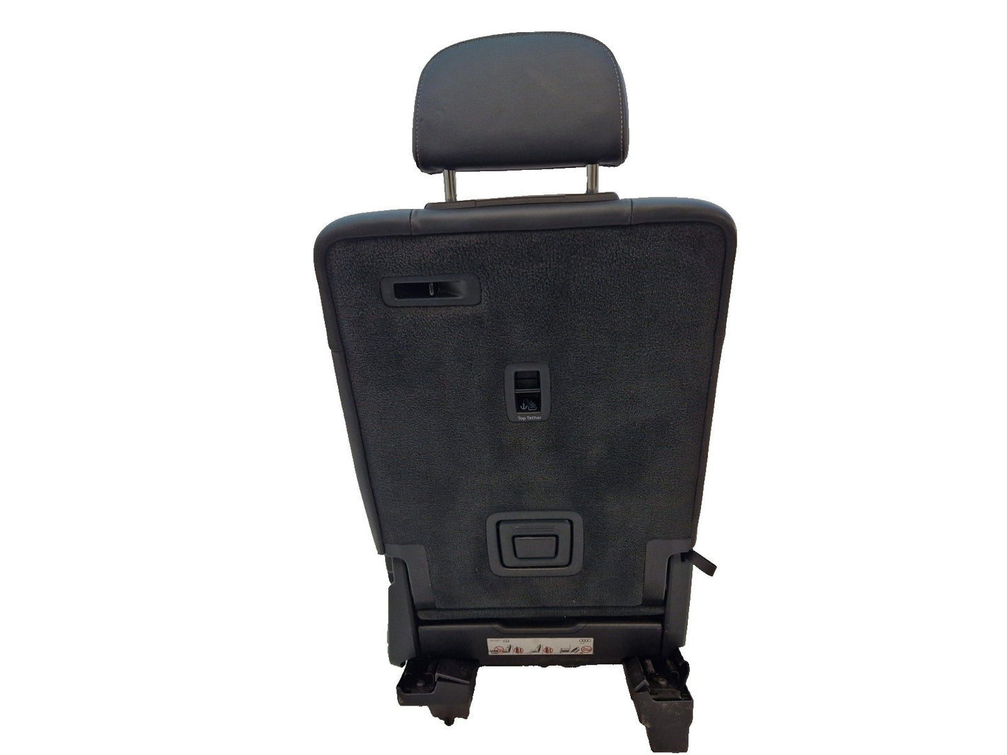 16-20 AUDI Q7 4M S-LINE OEM 2ND ROW LEFT N/S PASSENGER HEATED HALF LEATHER SEAT