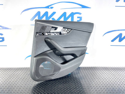 16-19 AUDI A4 B9 GENUINE SALOON REAR RIGHT DRIVER SIDE BLACK LEATHER DOOR CARD