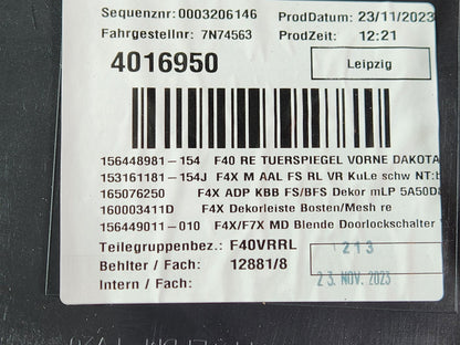 BMW 118i F40 Front Right O/S Driver Side Door Card Panel Trim