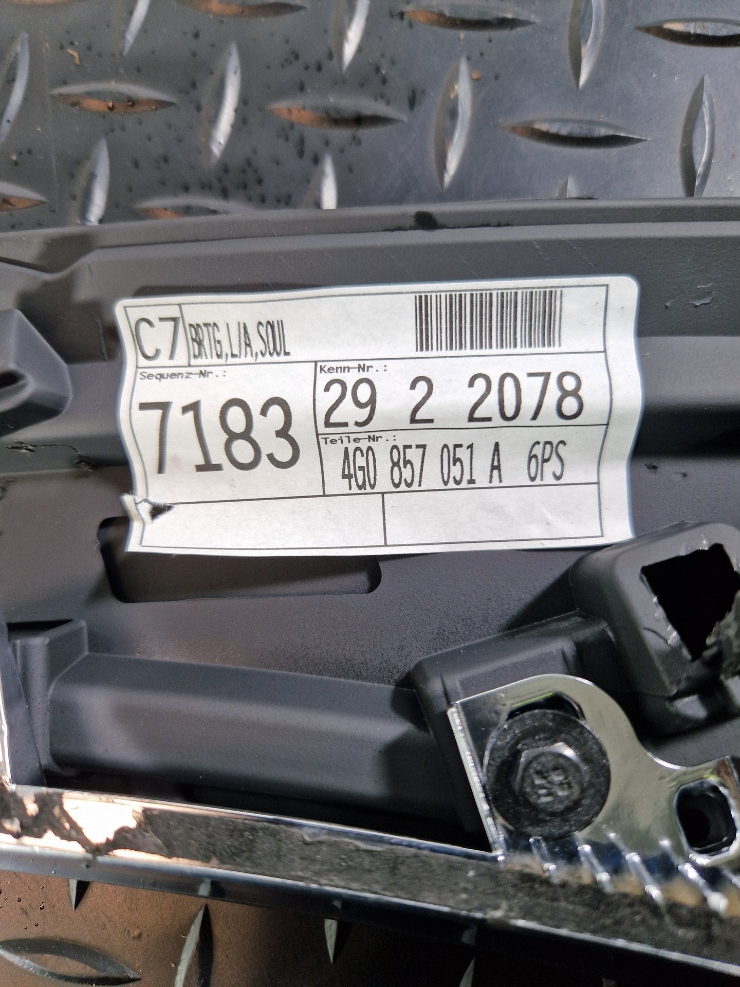 Audi A6 Allroad C7 DASHBOARD UPPER COVER TRIM 4G0857051A