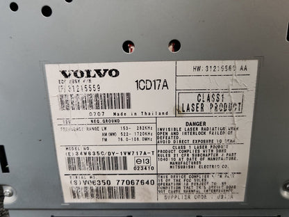 Volvo S40 MK2 (MS) Genuine Radio Stereo CD Player Head Unit 31215559