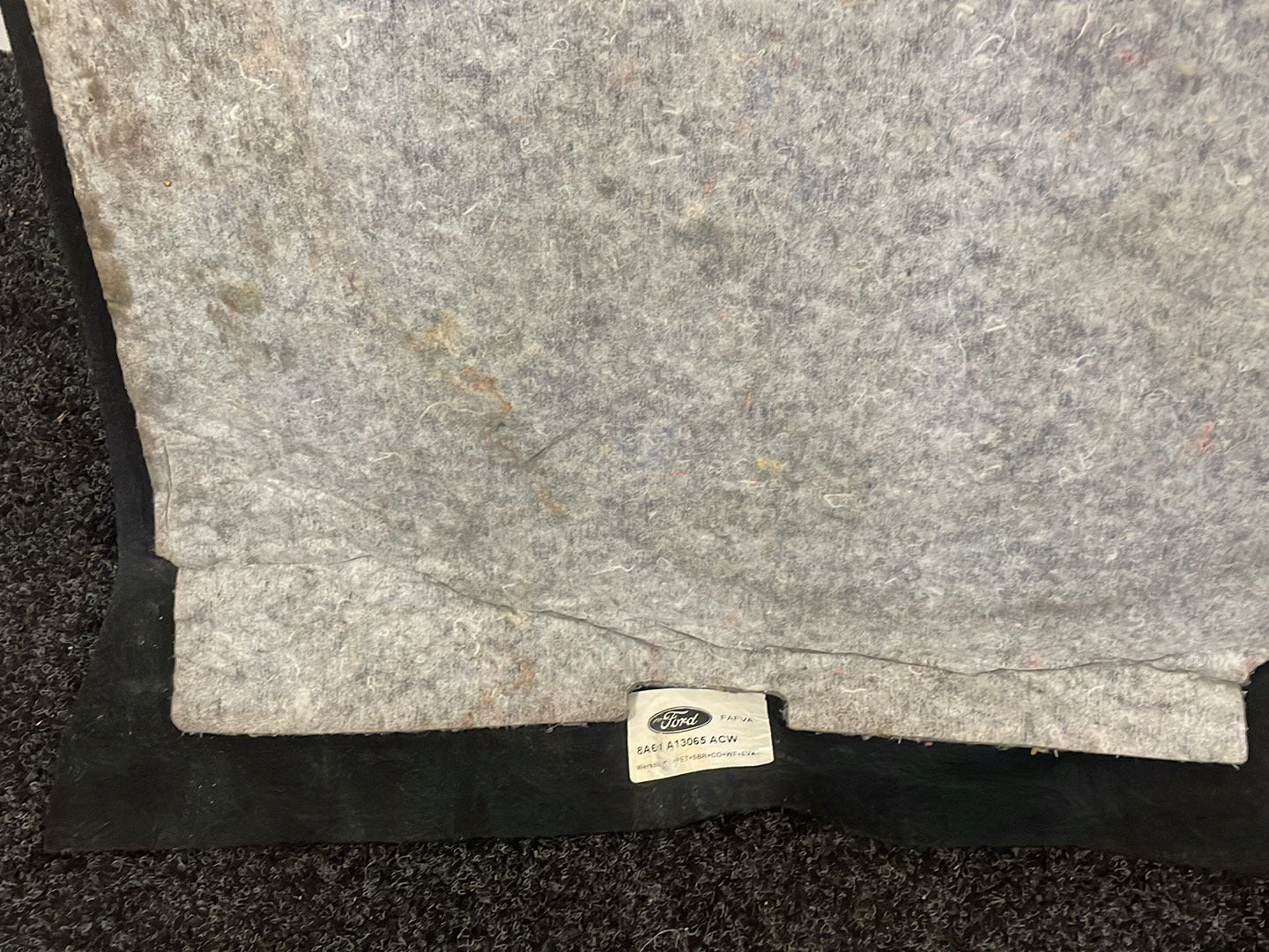 Ford Fiesta MK7 (B299) Hatchback Rear Trunk Carpet Boot Liner 8A61A13065ACW