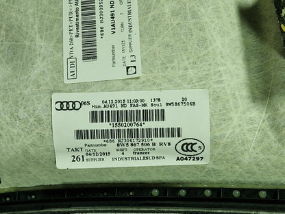 16-19 AUDI A4 B9 S-LINE BLACK ROOF LINER HEADLINER 8W5867506
