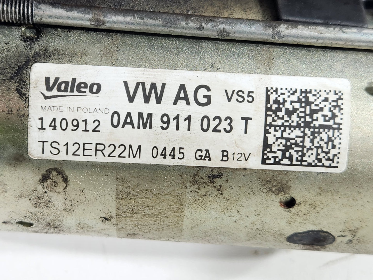 Volkswagen Golf MK6 - 5K Hatchback 1.4 Petrol Automatic Starter Motor 0AM911023T