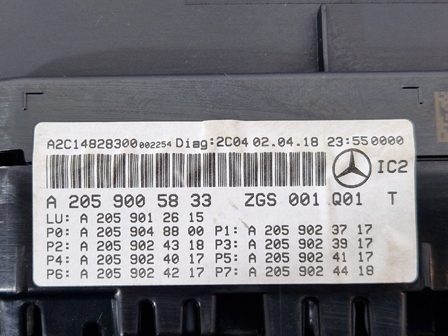 14-21 MERCEDES BENZ C200 W205 PETROL INSTRUMENT CLUSTER MPH A2059005833