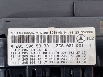 14-21 MERCEDES BENZ C200 W205 PETROL INSTRUMENT CLUSTER MPH A2059005833