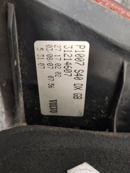 2007 Volvo S40 MK2 (MS) Genuine Rear Right O/S Driver Tail Light 31214607