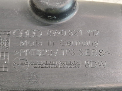16-19 AUDI A4 B9 SPORT OEM FRONT RIGHT WING FENDER FILLER INSULATOR 8W0821112