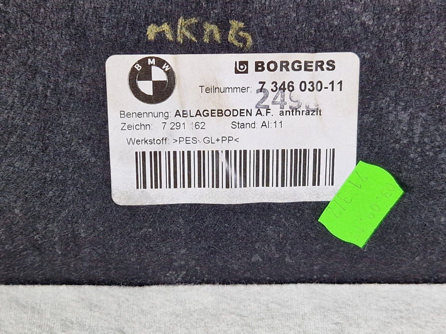14-16 BMW 2 SERIES F22 GENUINE REAR WINDOW PARCEL SHELF TRIM PANEL 7346030