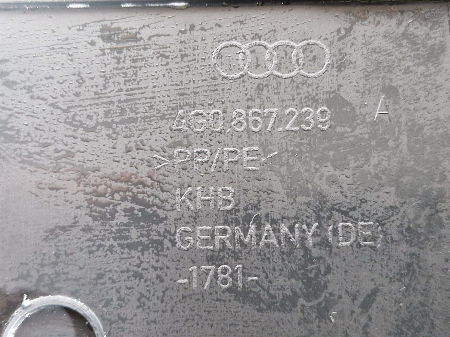 12-18 AUDI A6 C7 PASSENGER LEFT SIDE B-PILLER INTERIOR TRIM 4G0867239A