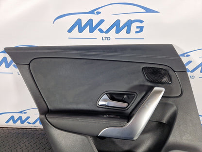 19-ON MERCEDES BENZ CLA C118 REAR LEFT N/S/R DOOR CARD PANEL BLASK LEATHER