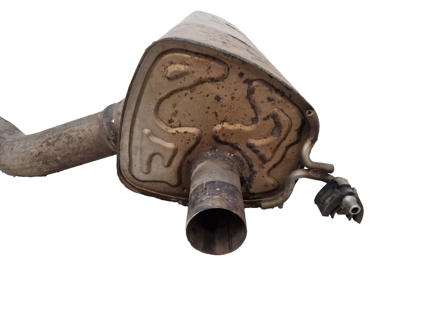 16-20 AUDI Q7 4M GENUINE OEM REAR EXHAUST MUFFLER SILENCER 4M0253611M 4M0120F