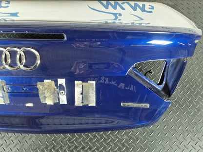 12-17 AUDI S5 CONVERTIBLE REAR TAILGATE BOOT LID IN BLUE LX5P 8F0827023D