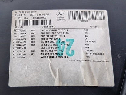 18-ON MERCEDES BENZ A CLASS W177 LEFT N/S DOOR CARD TRIM PANEL A1777303100