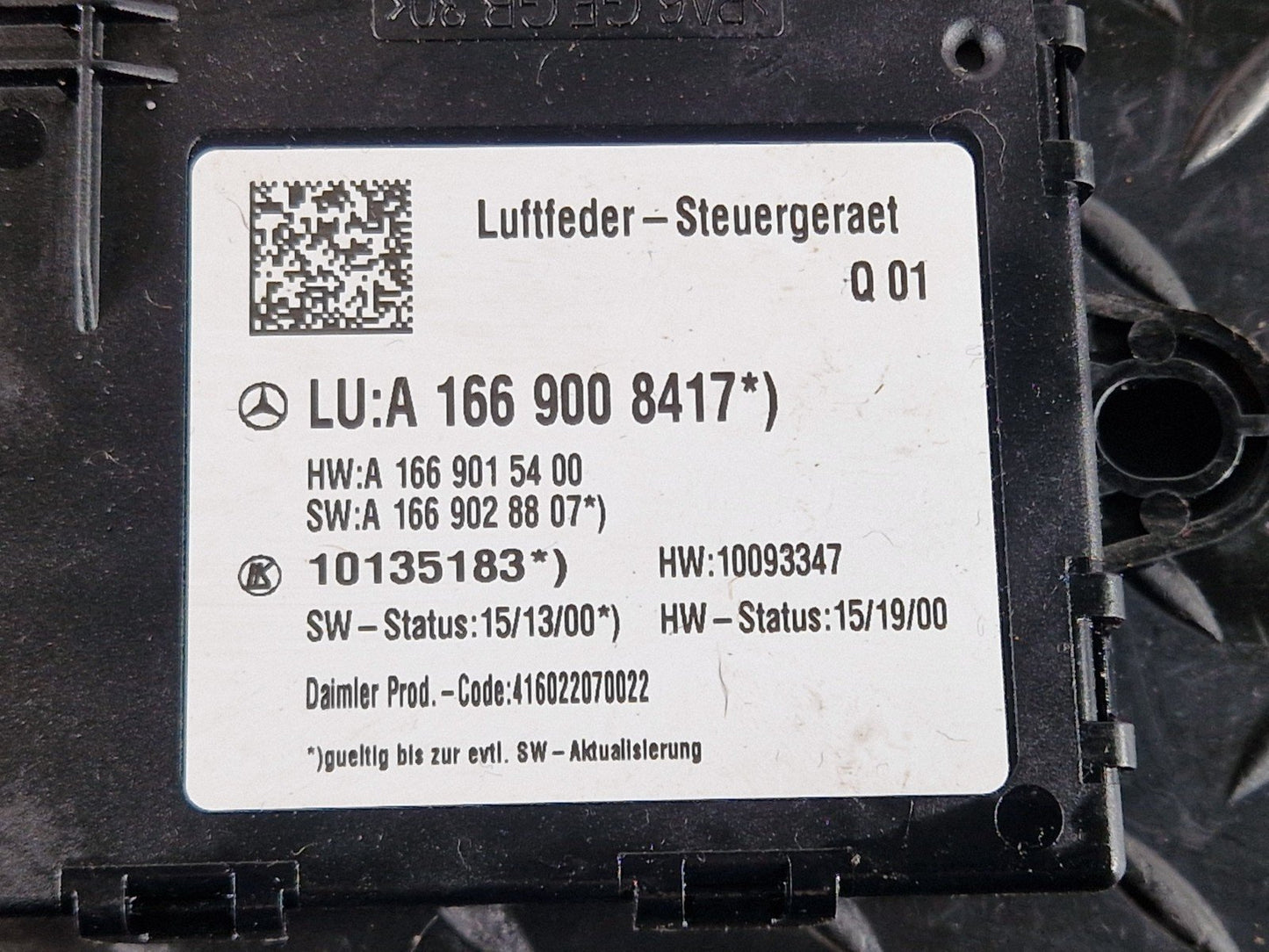 16-19 MERCEDES BENZ GLE W166 AIR SUSPENSION CONTROL UNIT MODULE A1669008417