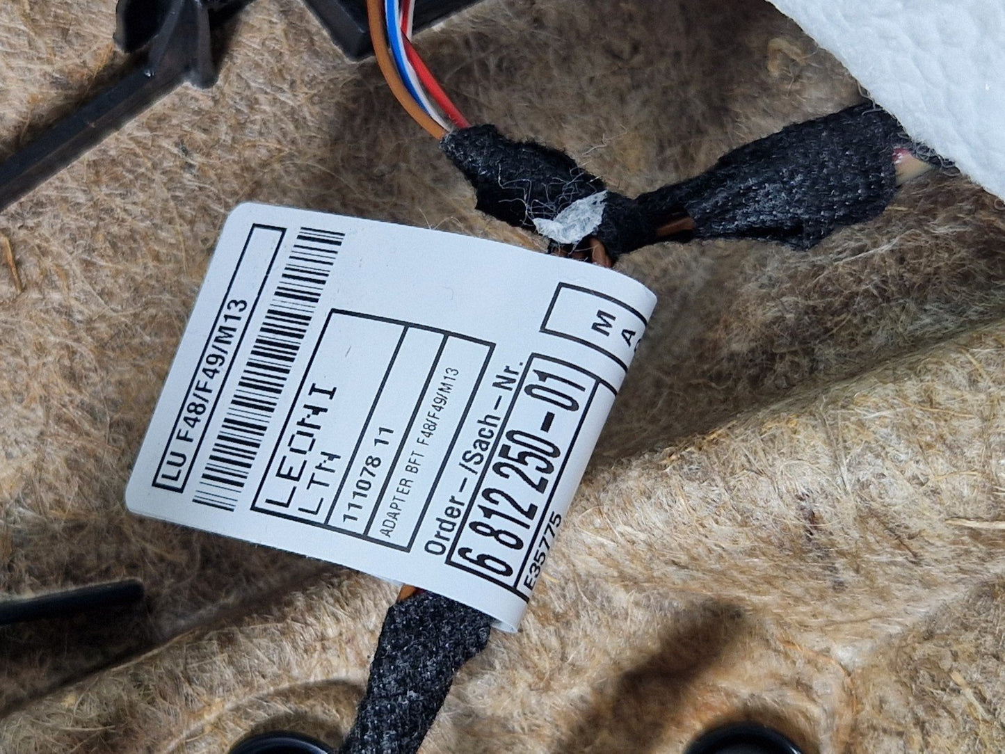 16-22 BMW X1 F48 GENUINE FRONT PASSENGER SIDE DOOR CARD PANEL IN BLACK