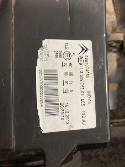 Citroen C3 Picasso MK1 FL (MY10) MPV Front Left Passenger Headlight 9681874080