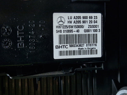 16-22 MERCEDES BENZ X253 HEATER MATRIX CORE & A/C CONTROL MODULE A2058309604
