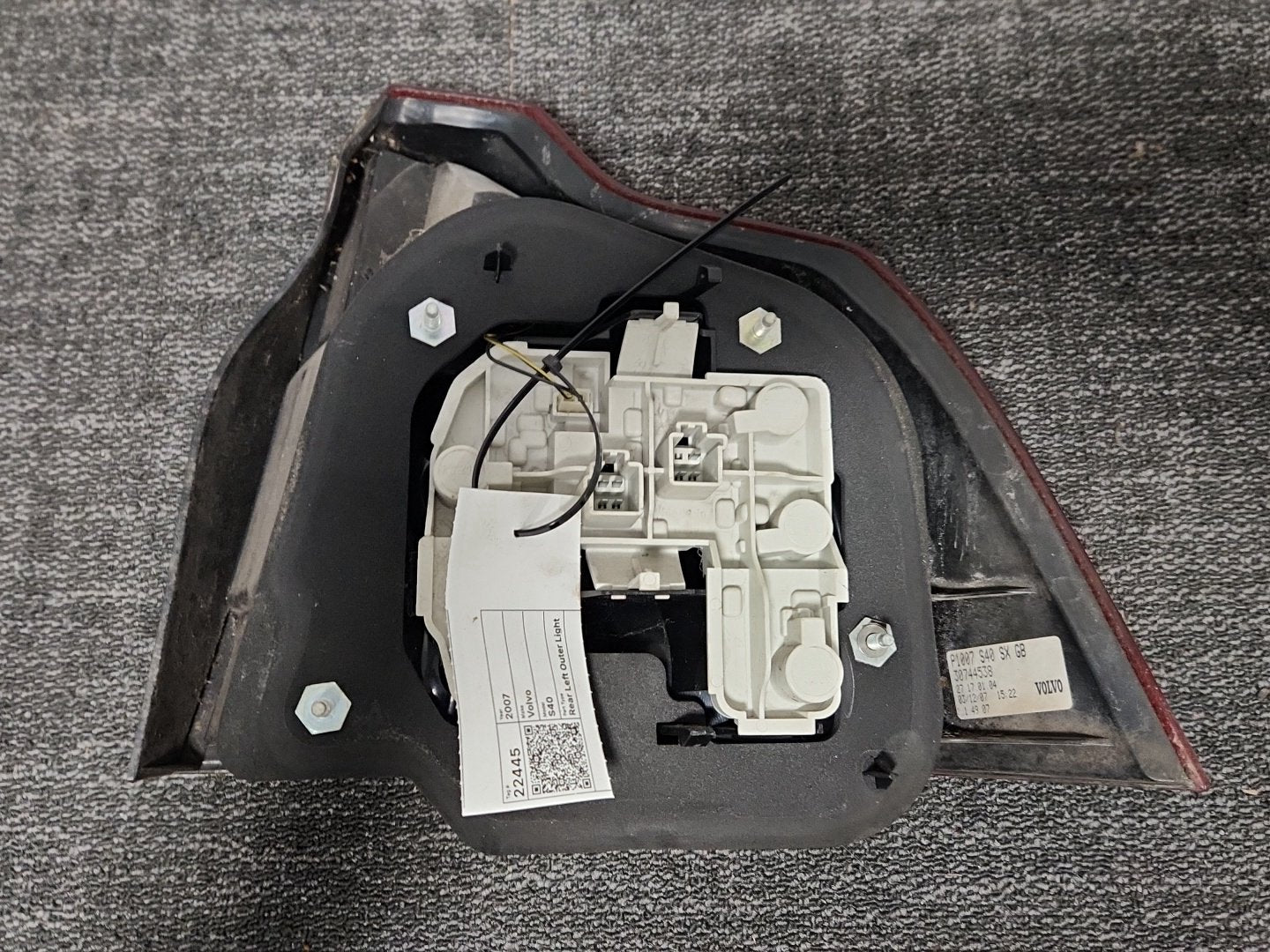 2007 Volvo S40 MK2 (MS) Genuine Rear Left N/S Passenger Tail Light 30744538