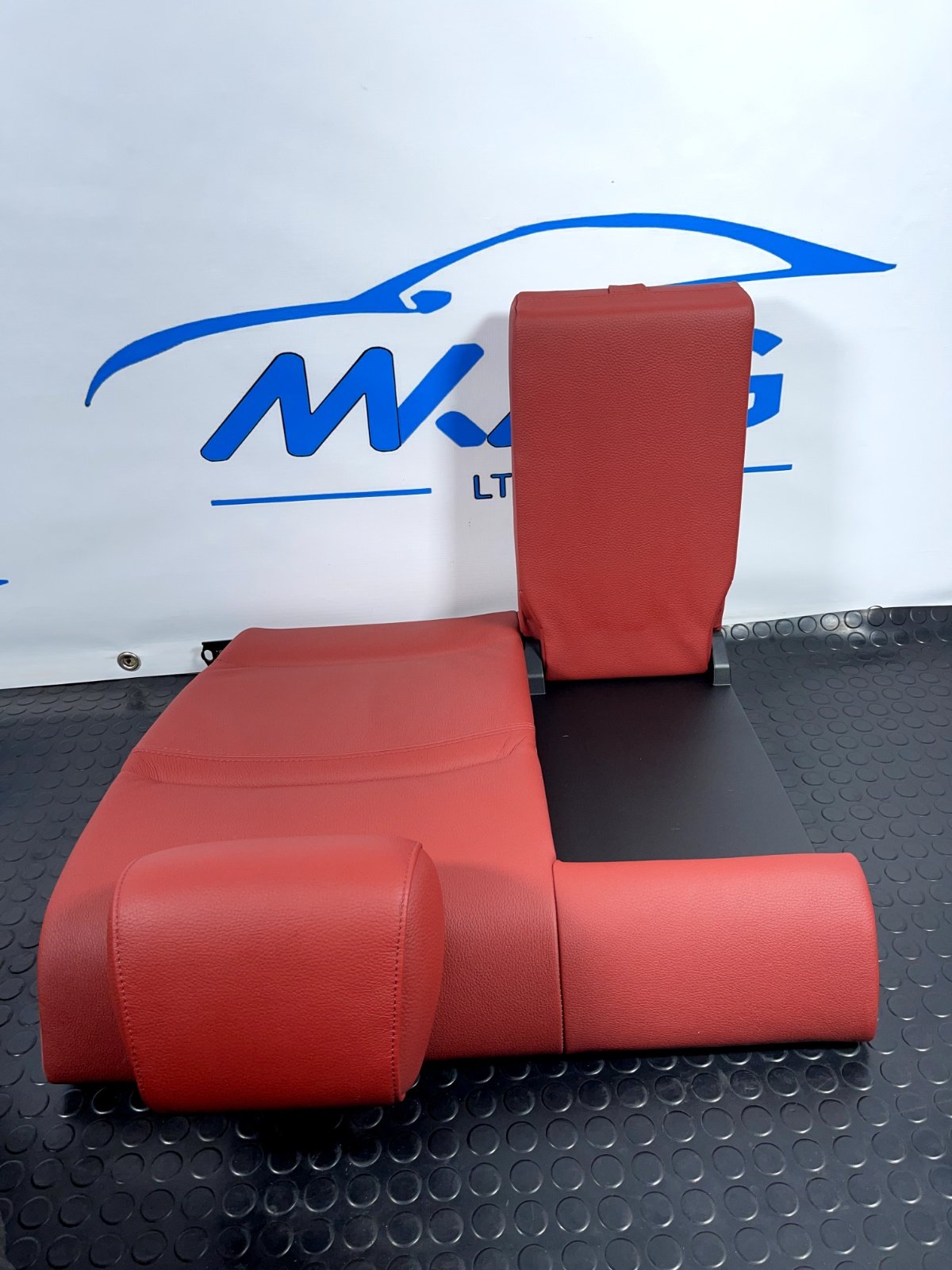 BMW 3-SERIES E92 LCI M-SPORT REAR LEFT LEATHER SEAT BACKREST IN RED & HEADREST