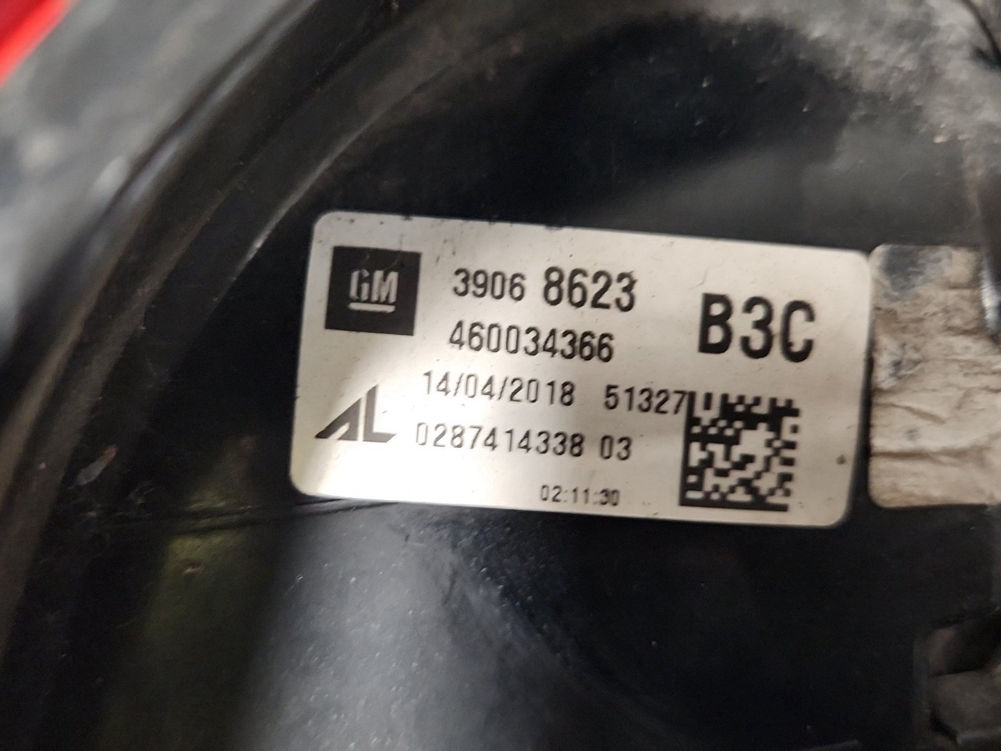 2018 Vauxhall Corsa MK4 (E) (4500) Genuine Rear Right Outer Tail Light 39068623