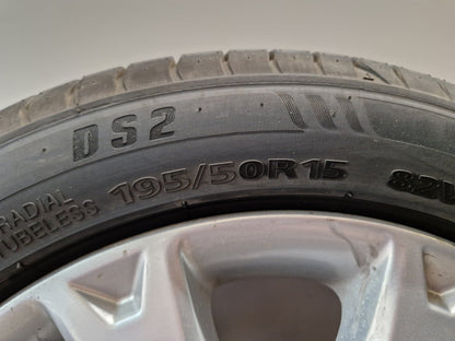 Ford Fiesta MK7 15" Alloy Wheel with Tyre 195/50/15 ~6mm 8V21-1007-GA