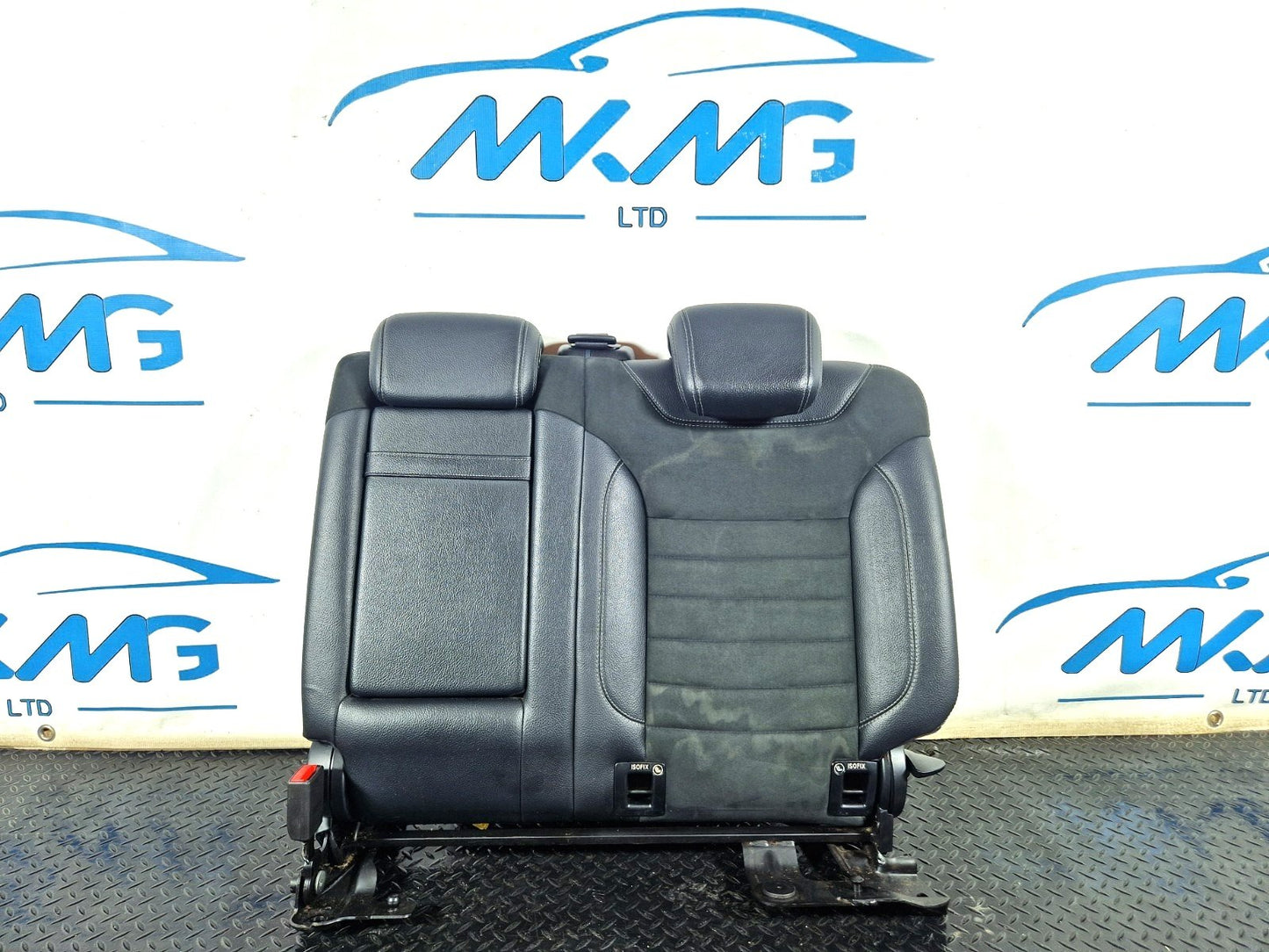 11-19 MERCEDES BENZ ML W166 REAR SEAT BACKREST LEFT SIDE HALF LEATHER IN BLACK