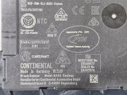 19-ON MERCEDES BENZ B CLASS W247 KEYLESS CONTROL MODULE ECU UNIT A1679003604