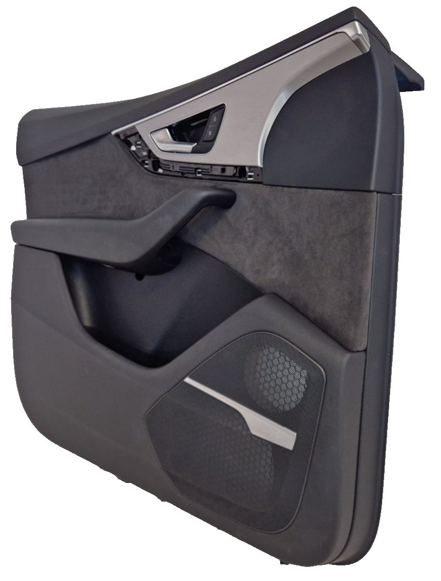 16-20 AUDI Q7 4M OEM FRONT LEFT ALCANTARA DOOR CARD PANEL COVER 4M2867105