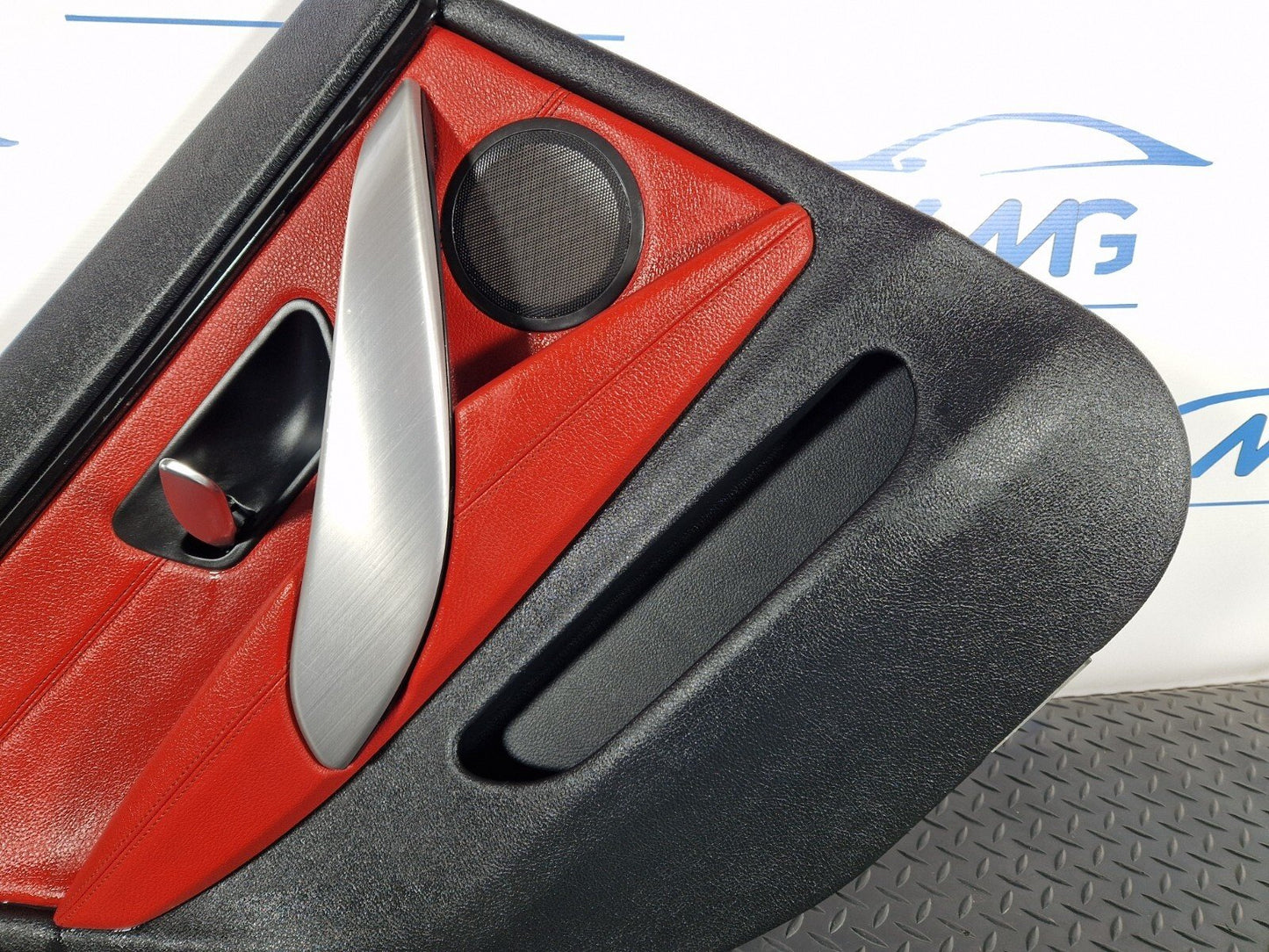 12-18 BMW 4 SERIES F36 LCI M-SPORT REAR LEFT  N/S/R DOOR CARD PANEL RED LEATHER