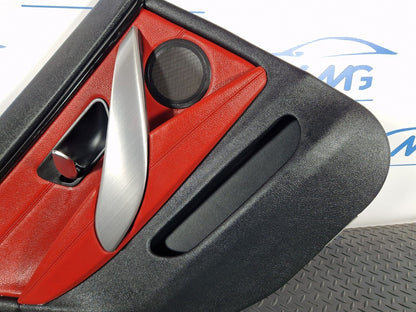 12-18 BMW 4 SERIES F36 LCI M-SPORT REAR LEFT  N/S/R DOOR CARD PANEL RED LEATHER