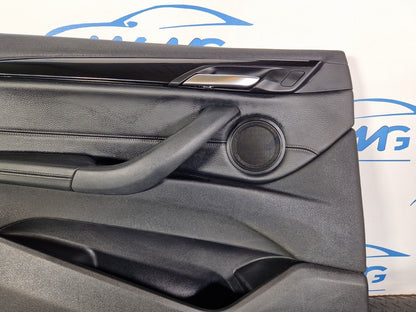 16-22 BMW X1 F48 GENUINE FRONT PASSENGER SIDE DOOR CARD PANEL IN BLACK