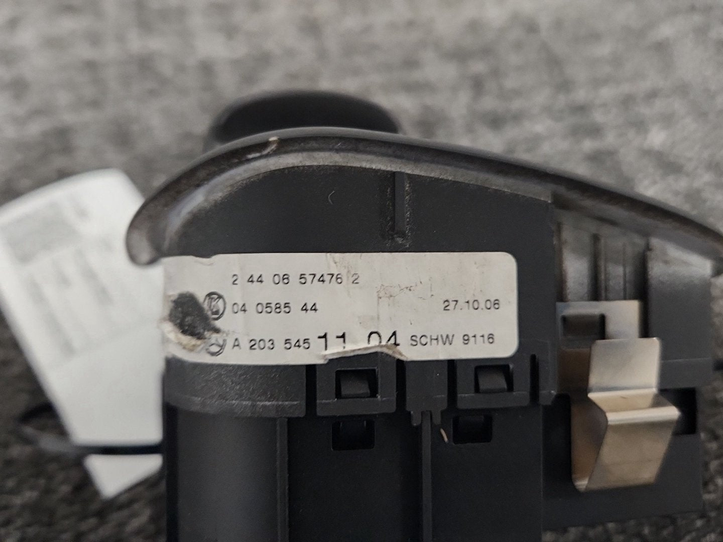 Mercedes CLK200 CLK-Class C209 Convertible Headlight Control Switch A2035451104