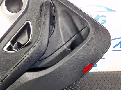 14-21 MERCEDES BENZ C200d W205 REAR PASSENGER SIDE DOOR CARD BLACK LEATHER