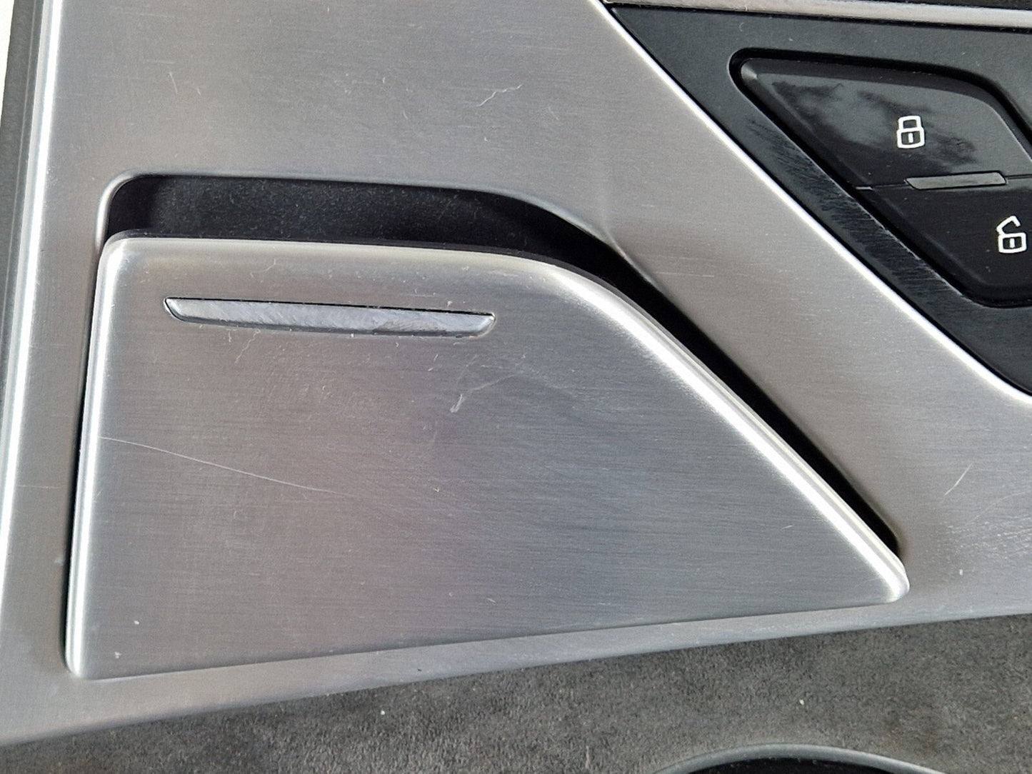 10-17 AUDI A8 4H REAR RIGHT DRIVER SIDE DOOR ALCANTARA CARD PANEL 4H0868068