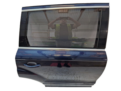 10-15 AUDI Q7 4L GENUINE REAR RIGHT DRIVER O/S/R COMPLETE DOOR IN BLUE (DAMAGED)