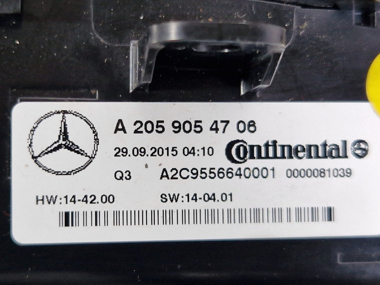 14-21 MERCEDES BENZ C300h W205 A/C HEATER CLIMATE CONTROL PANEL A2059054706