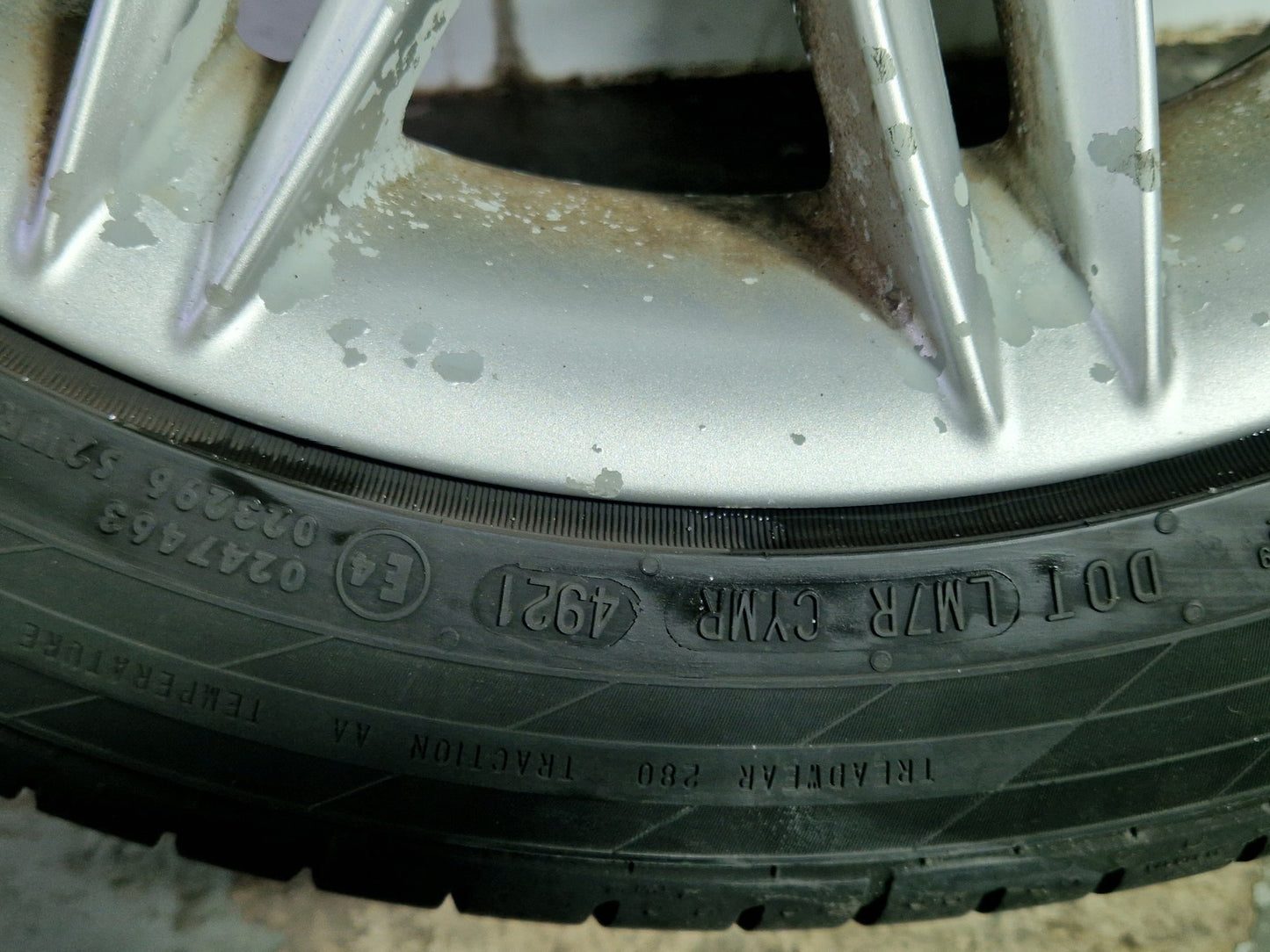 BMW 116i E87 17" Alloy Wheel with Tyre ~5mm 225/45/17