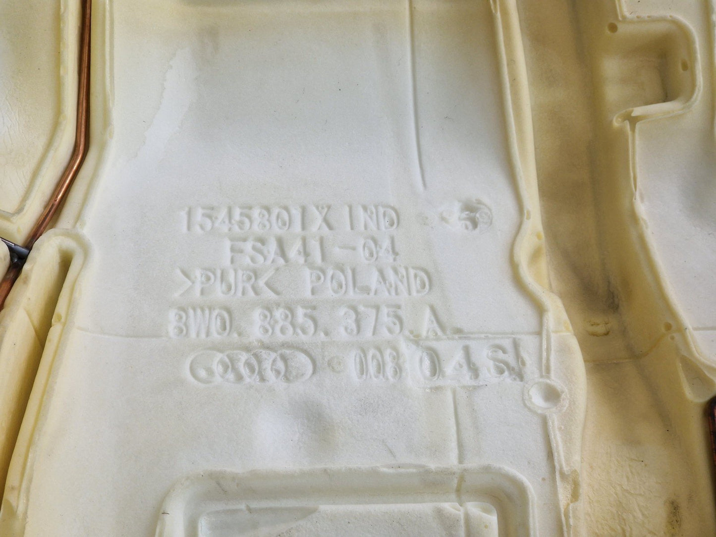 16-19 AUDI A4 B9 SPORT OEM REAR SEAT LOWER BOTTOM CUSHION 8W0885375A 8W0885283A