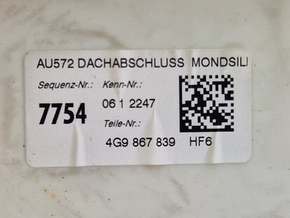 12-18 AUDI A6 C7 GENUINE REAR ROOF TRIM 4G9867839