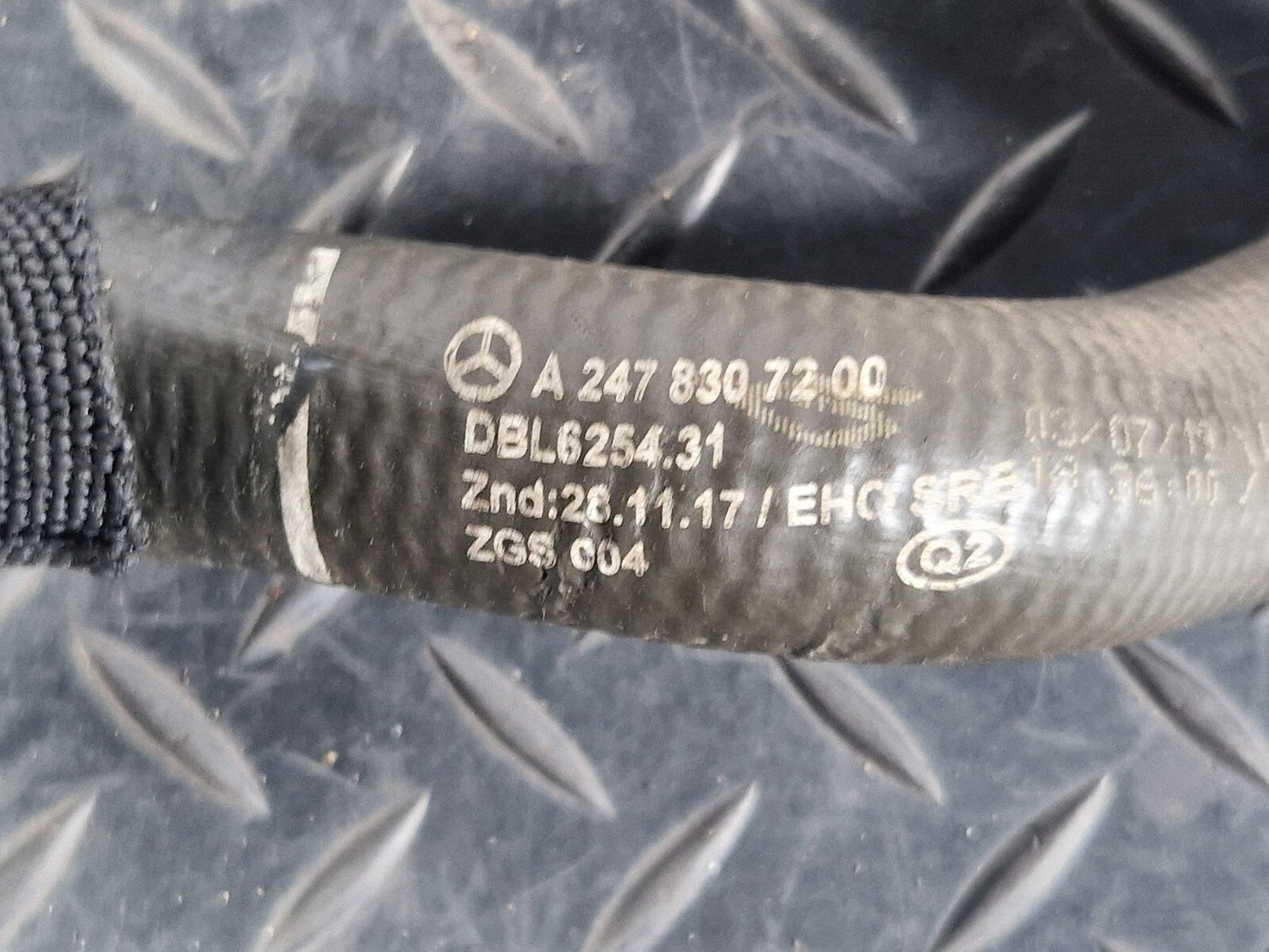 19-ON MERCEDES A CLASS EQ W177 HEAT EXCHANGER COOLANT RETURN PIPE A2478307200